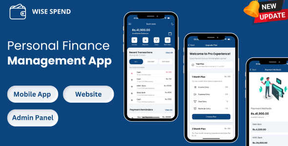 Wise Spend – Personal Finance Management App & Website (Subscription Based)