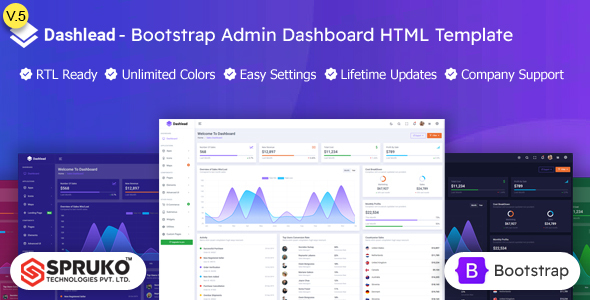 Dashlead – Admin Dashboard HTML Template