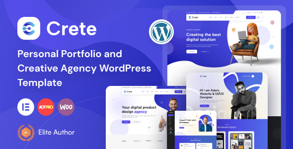 Crete - Personal Portfolio and Creative Agency WordPress Theme Preview