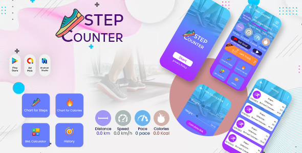 Step Counter - Pedometer - Pedo Meter - Step Counter App - Step Tracker - StepsApp - StepUp