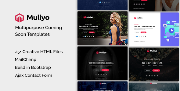 Muliyo - Multipurpose Coming Soon HTML Template Download Free