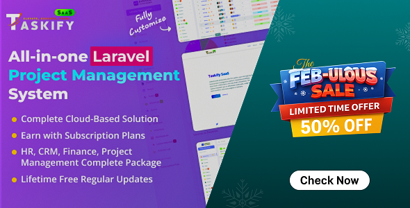 Taskify SaaS - Project Management System in Laravel