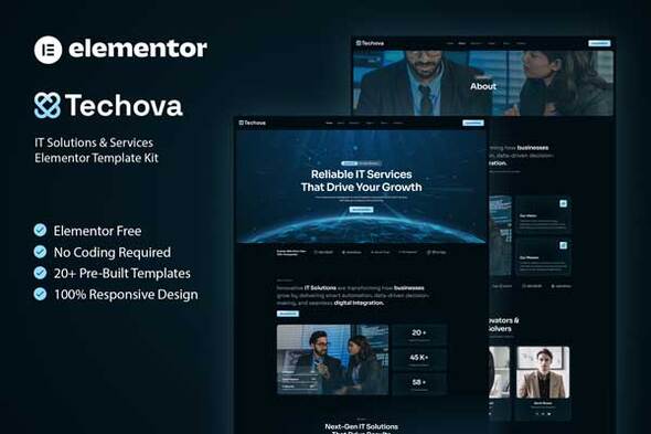Techova IT Solutions Elementor Template Kit Screenshot