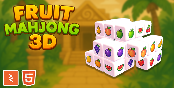 Fruit Mahjong 3D - HTML5 Game - Playcanvas