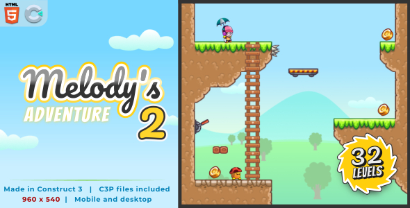 Melody\'s Adventure 2 - HTML5 Platform game