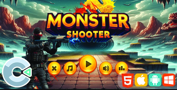 Monster Shooter (Construct 3 - HTML5) Download Free