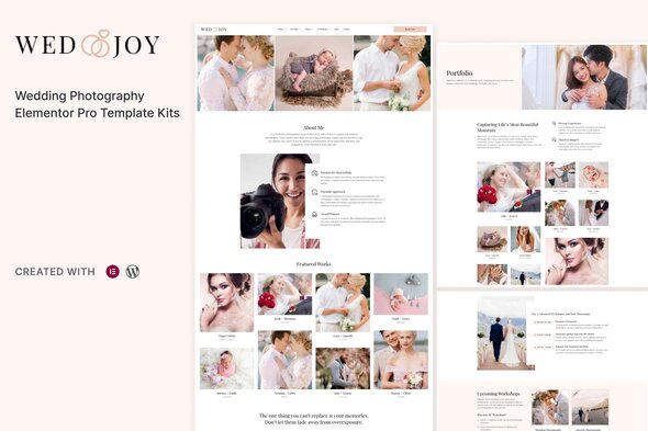 Wedjoy Wedding Photography Elementor Pro Template Kit