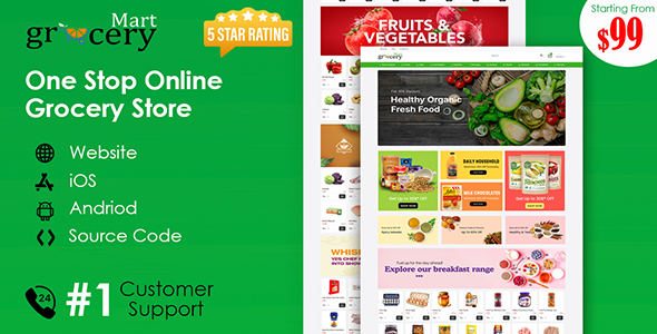 GroceryMart: Multi & Single Vendor Grocery Ecommerce Website & Mobile App Dot Net Core