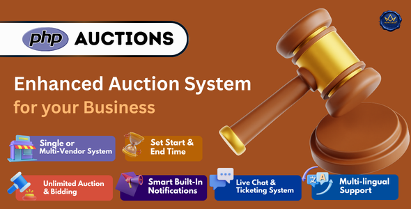 BidKing Plus – Multi‑Language PHP Auction Script with Seller Commissions & Social Logins