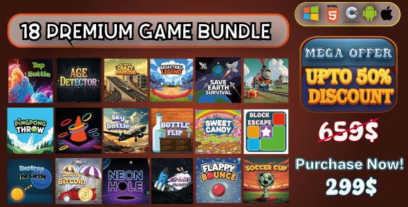 18 HTML5 Games Mega Bundle