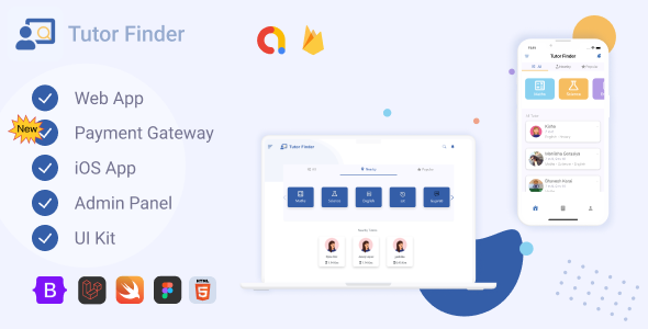 Tutor Finder (iOS + Admin Panel + UI)