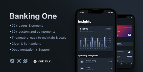 Banking - Crypto - Expenses | Mobile App Template | Ionic 8 | Capacitor 7