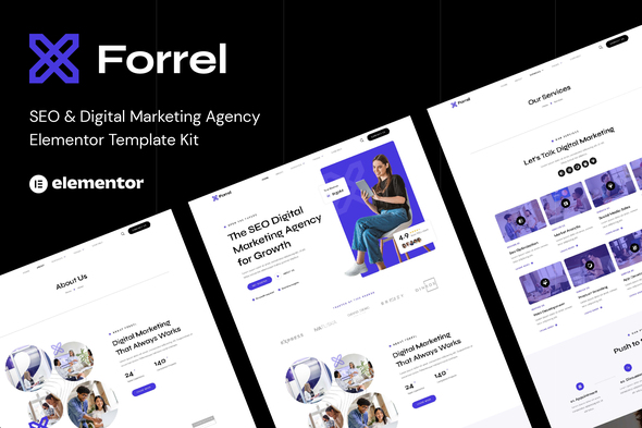 Forrel SEO & Digital Marketing Elementor Template Kit Preview