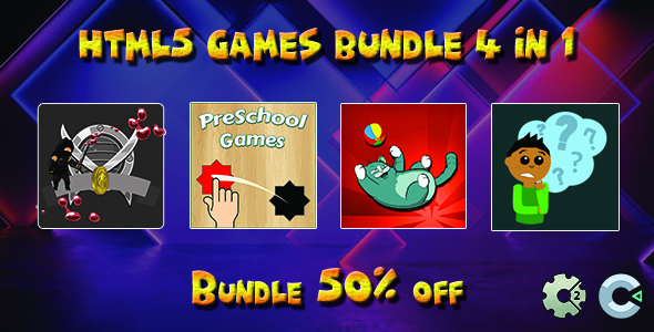 4 HTML5 Games Bundle (Construct 3 | Construct 2 | Capx)