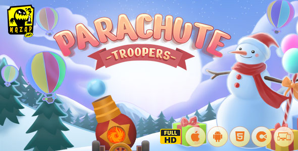 Parachute Troopers Educational Game Screenshot