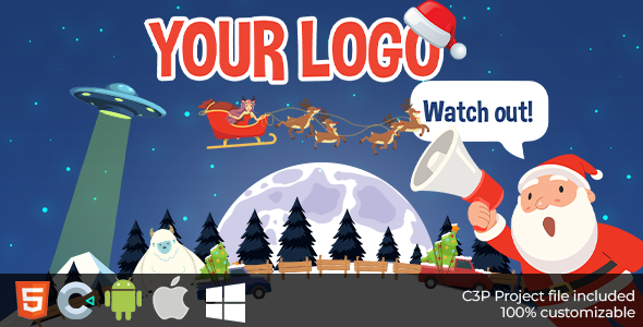 Flying Santa\'s Helpers - HTML5 Game Template (C3p)