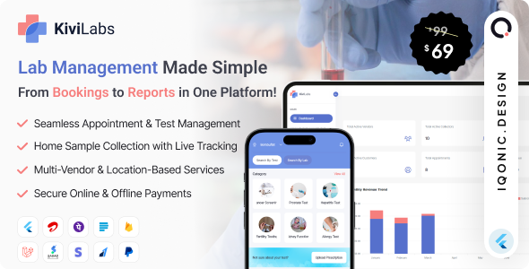 KiviLabs- Complete Laboratory Management System with Booking