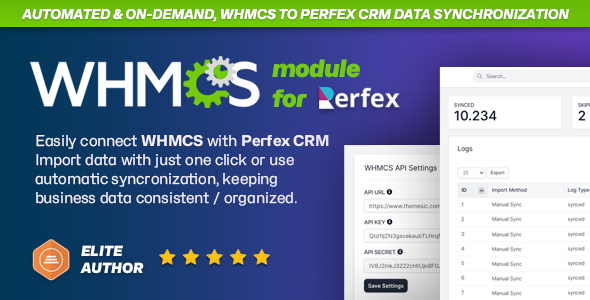 WHMCS Connector & Smart Data Synchronization for Perfex CRM