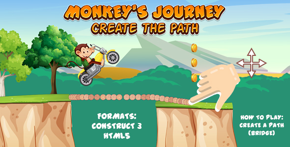 Monkey\'s Journey Game (Construct 3 | C3P | HTML5) Create The Path