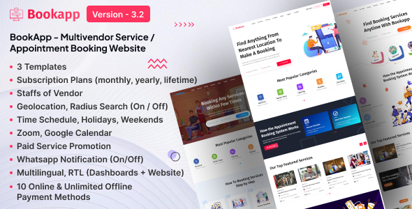 Bookapp - Multivendor Service & Appointment Booking Laravel Marketplace (SAAS)