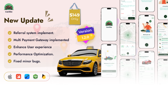 Car2Go - One Stop Ride Share Platform | User Native iOS App | Driver Native iOS App (Swift)