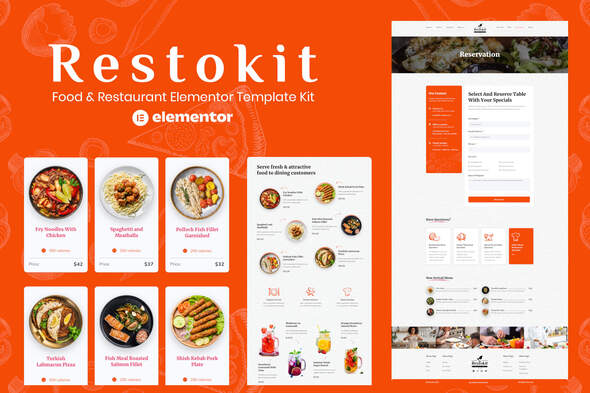 Restokit - Food & Restaurant Elementor Template Kit