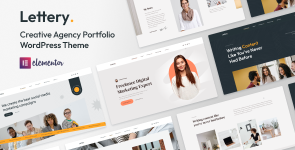 Lettery - Creative Agency Portfolio WordPress Theme Preview