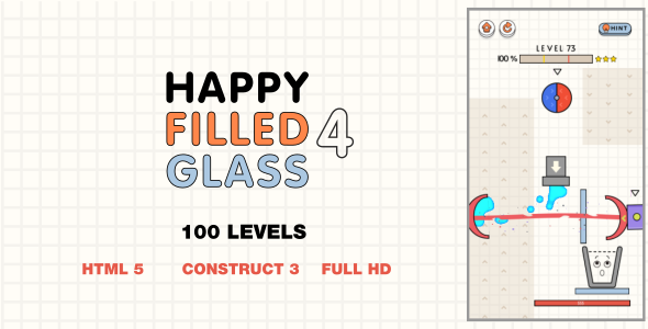 Happy Filled Glass 4 - HTML5 Game (Construct3)