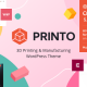 Printo – 3D Printing & Manufacturing WordPress Theme