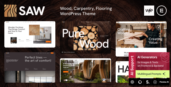 Saw - Wood/ Carpentry/ Flooring WordPress Theme
