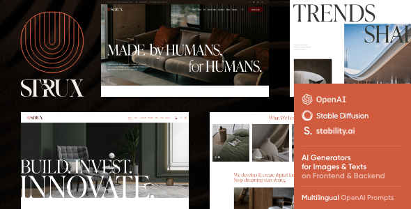 Strux - Architecture & Interior Design Structure WordPress Theme