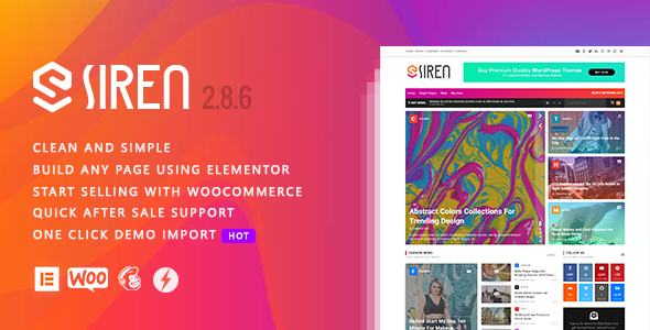 Siren - News Magazine Elementor WordPress Theme