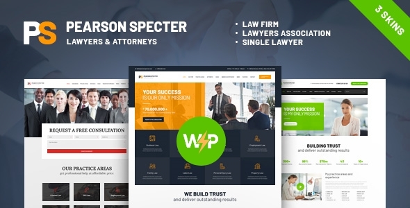 Pearson Specter | Counsellor, Advocate Law WordPress Theme