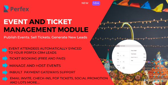 Event Management and Ticket Booking Module for Perfex Download