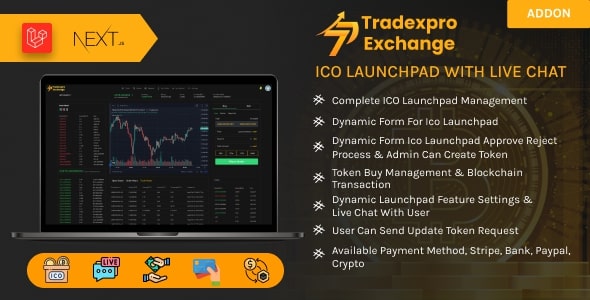 Tradexpro ICO Launchpad Screenshot