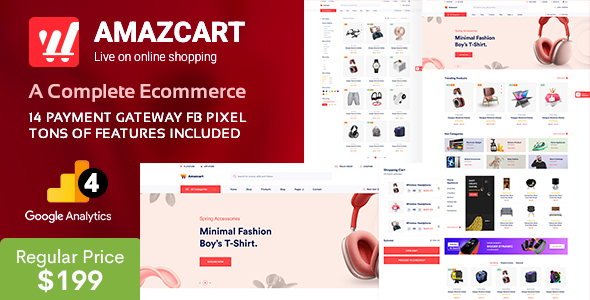AmazCart - Laravel Ecommerce System CMS Multi-Vendor Screenshot