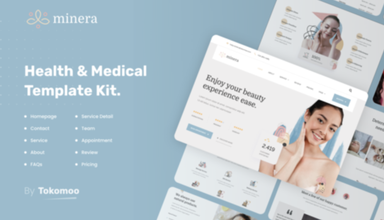 Minera | Skincare & Dermatology Elementor Template Kit
