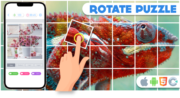 Premium Game - Rotate Puzzle Game - HTML5,Construct3