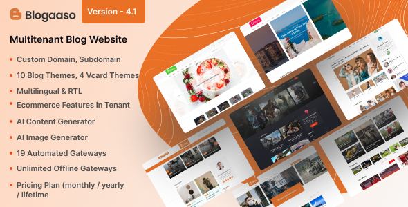 Blogaaso - Multitenant Blog Website Builder (SAAS)