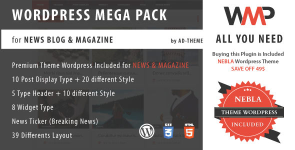 WP Mega Pack for News, Blog and Magazine – All you need