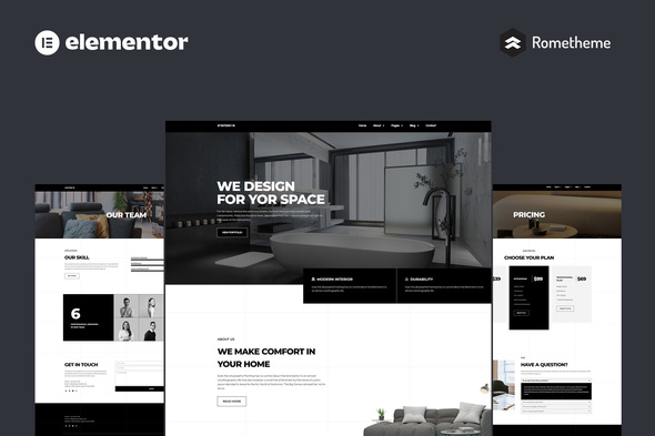 D\'Interior - Interior Design Elementor Pro Full Site Template Kit