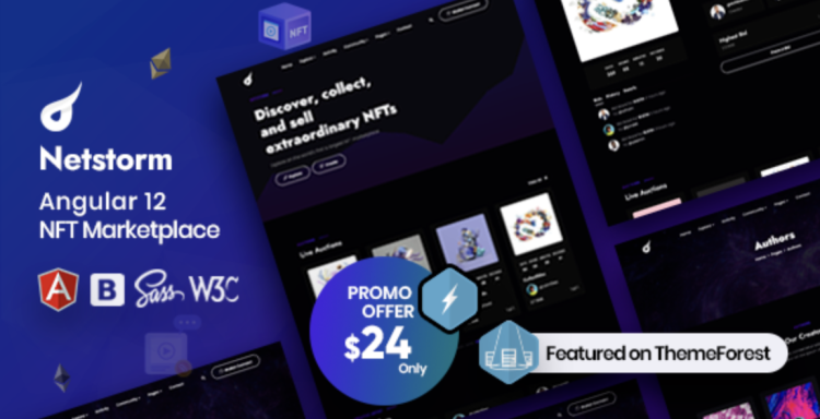 Netstorm - Angular 14 NFT Marketplace