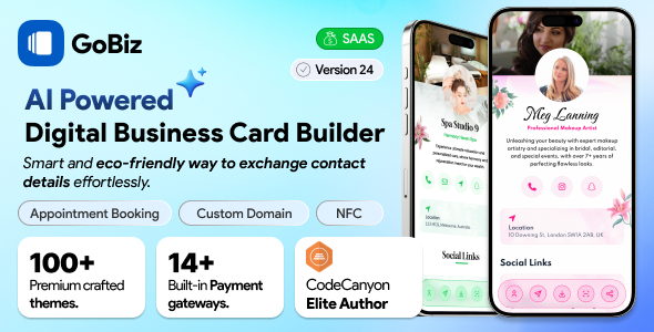 GoBiz - vCard SaaS Digital Business Card Builder