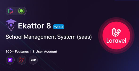 Ekattor 8 Laravel School Management System (SAAS) Download