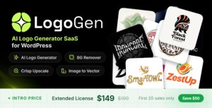 LogoGenAI – AI Logo Generator SaaS (WordPress)