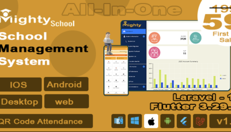Mighty School - School Management System (AI Powered -Multi Branch - SAAS)