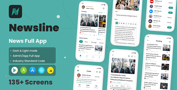 Newsline - News App - Reactnative App with Admin Panel Reactjs/Nodejs