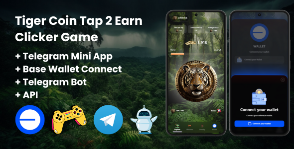 Tiger Crypto Coin Tap-2-Earn Clicker Game With Telegram Mini App