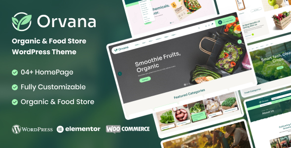 Orvana - Organic & Food Store WooCommerce WordPress Theme
