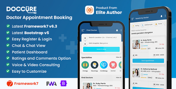 Doccure - Clinic and Hospital Appointment Scheduling PWA Mobile Template